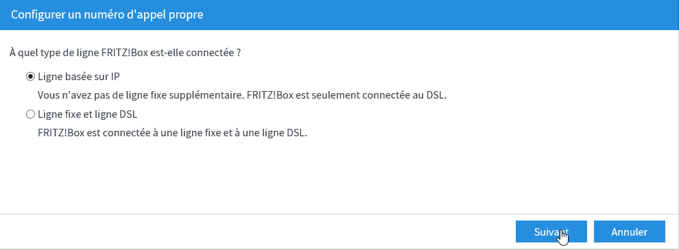 Comment configurer SIP trunk à l'interface de Fritz!box